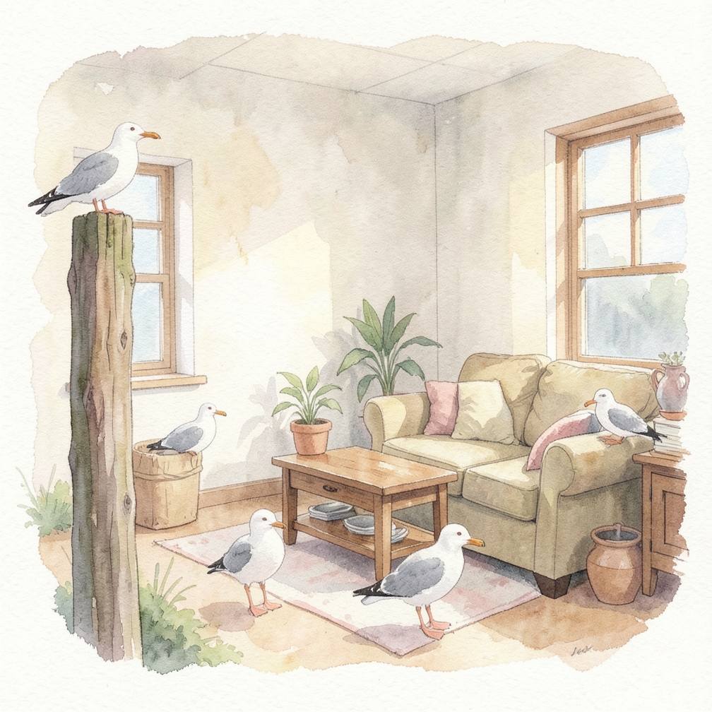Scan the area for gulls before you sit down to eat outside.