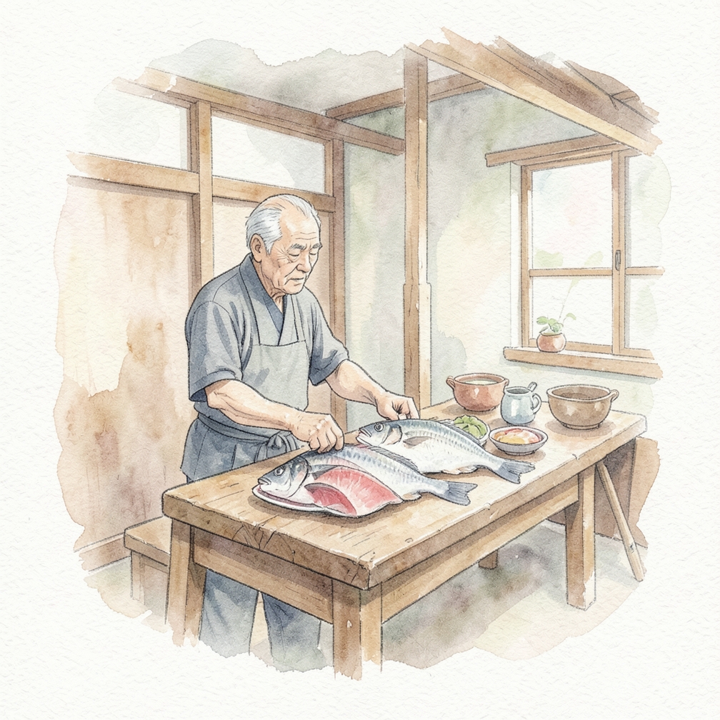 Purchase 4 oz (110 g) each of sushi grade salmon, tuna, and yellowtail.