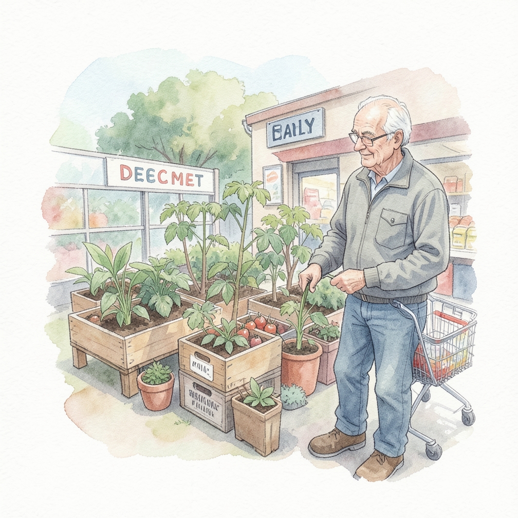 Exchange money with the service desk at a major grocery store.