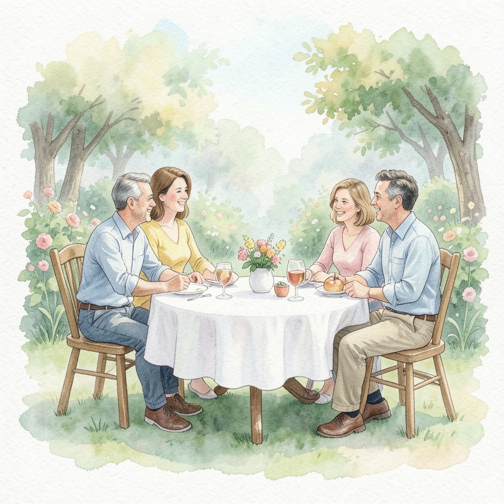 Add colorful tablecloths.