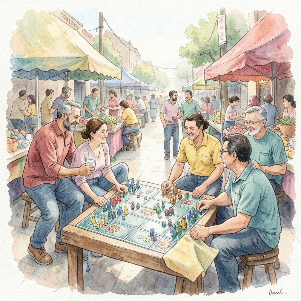Play with a set of 32 pai gow tiles