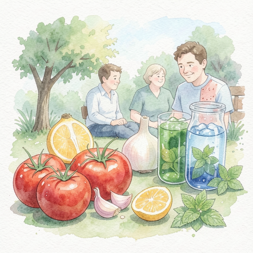 Stop eating foods that exacerbate stomach acidity.