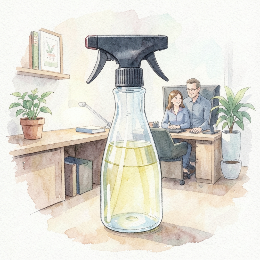 Mix water and vinegar.