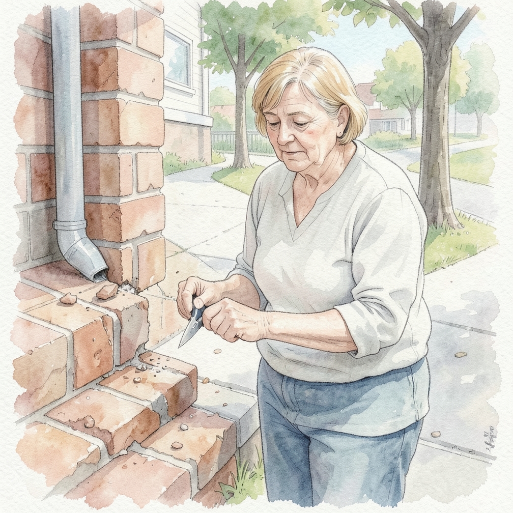 Wear a respirator, safety glasses, and work gloves when you remove bricks.