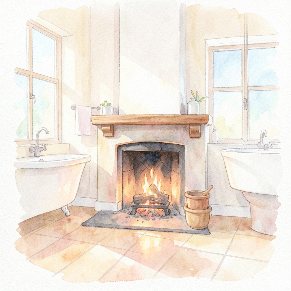 Use a sledgehammer if you want to break bricks along the hearth.