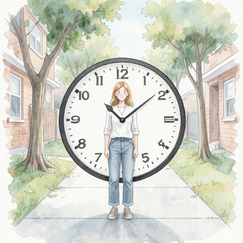 Look for the year of manufacture in the clock face’s center.