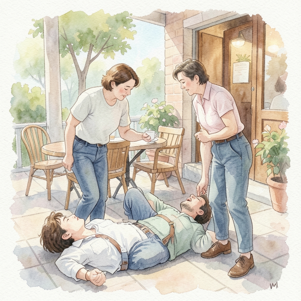 Check if the person is breathing.
