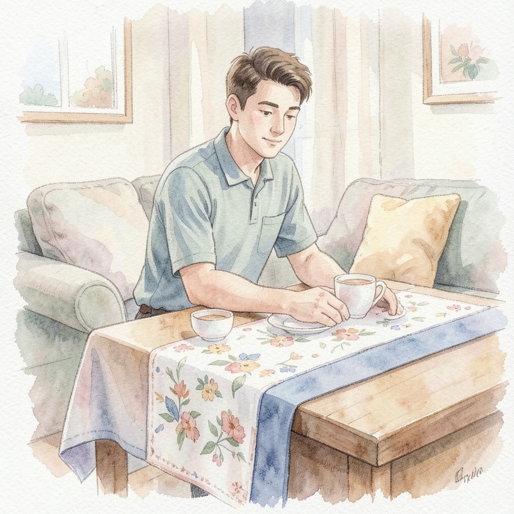 Coordinate your tablecloth, a table runner, napkins, and placemats.