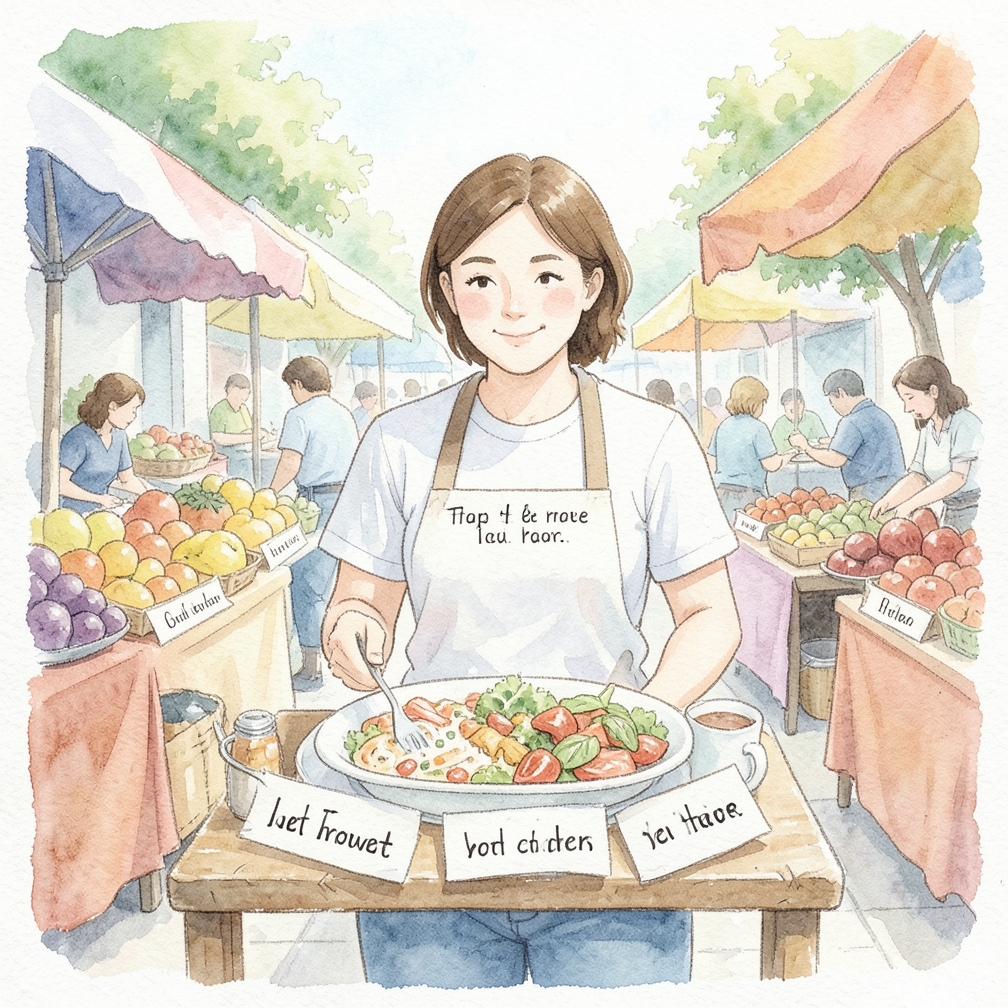 Prepare a label for each food item.