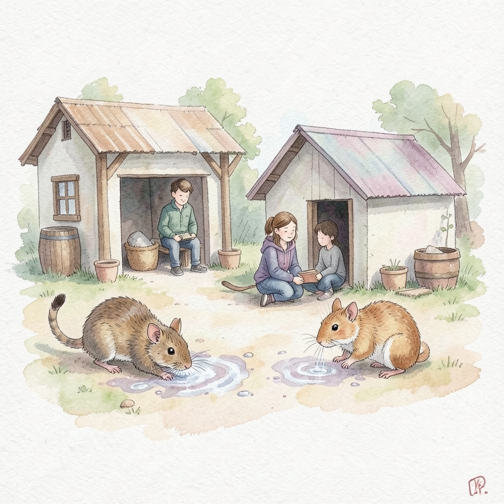 Sprinkle used cat litter in areas where rodents are entering your home.