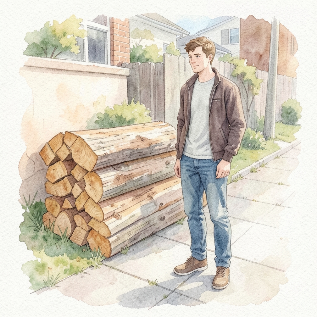 Stack firewood at least 18 inches (46 cm) off of the ground.