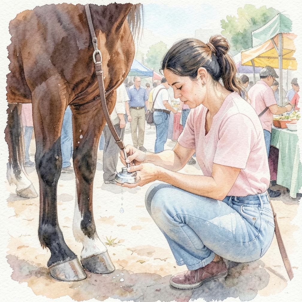 Use the oil once per week to prevent splits and cracks in the hooves.