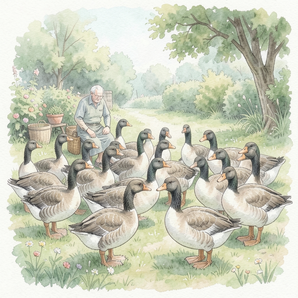 Provide an adequate amount of food for all, when feeding a flock.