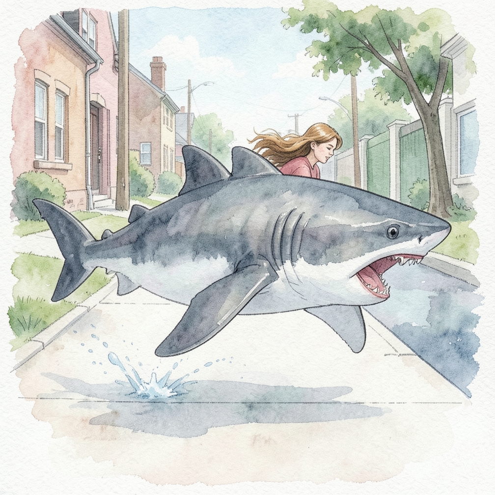 A shark coming after you can be a sign to go after your dreams.