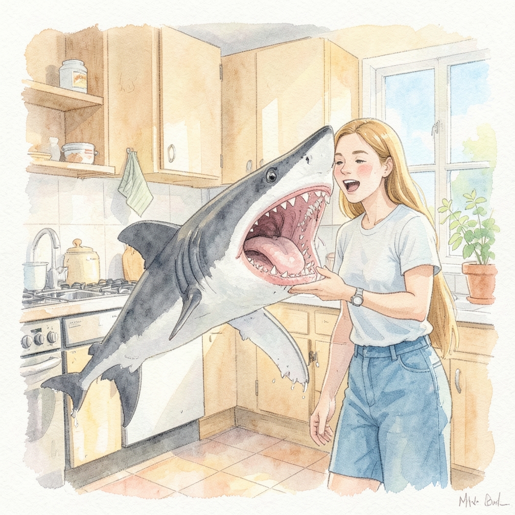 Getting charged by a shark might be a warning that you’re in danger.