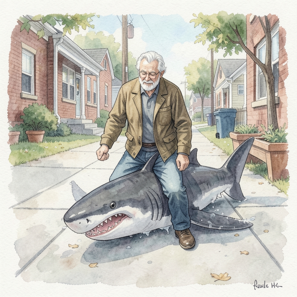 Being unharmed by a shark can mean you’ll overcome your problems.