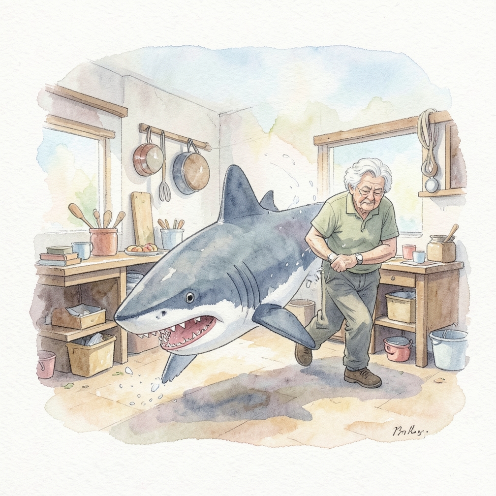 Defeating a shark in your dream can mean you feel confident.