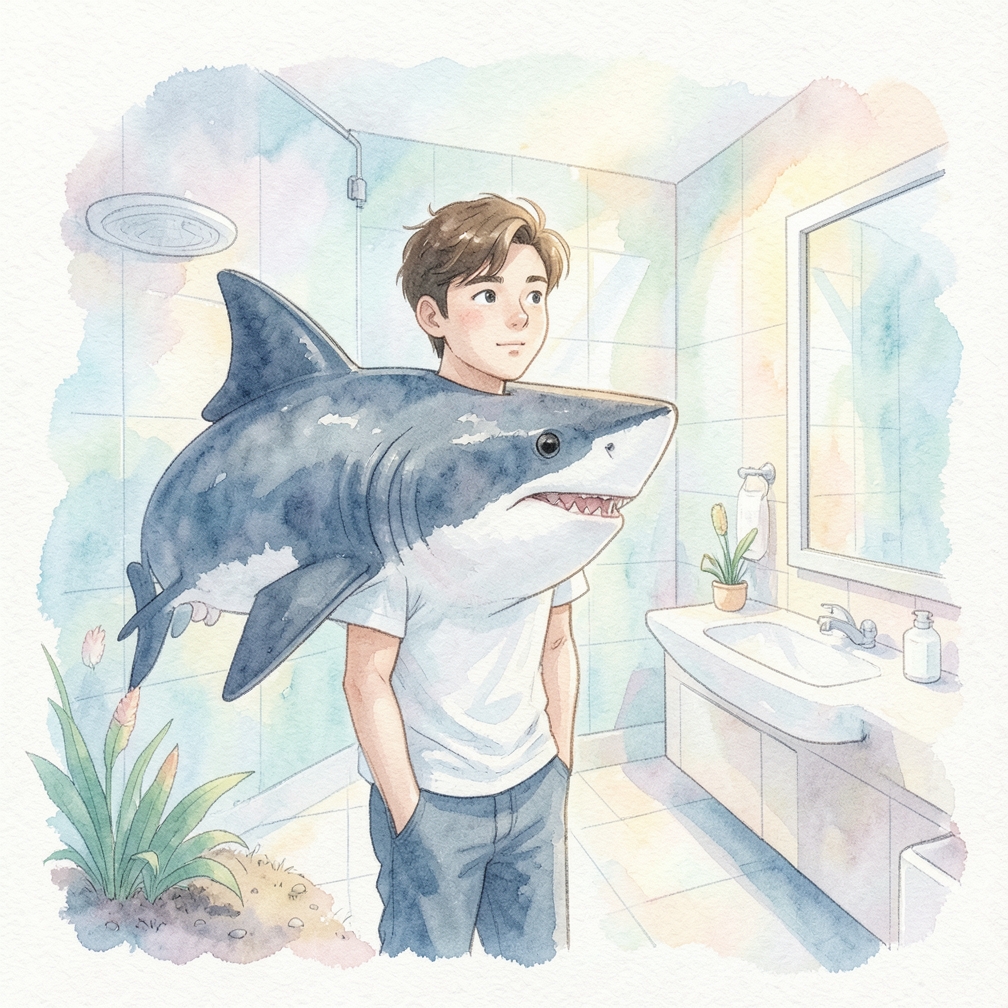 Seeing a shark in a pool can be a sign you’re attracted to someone.