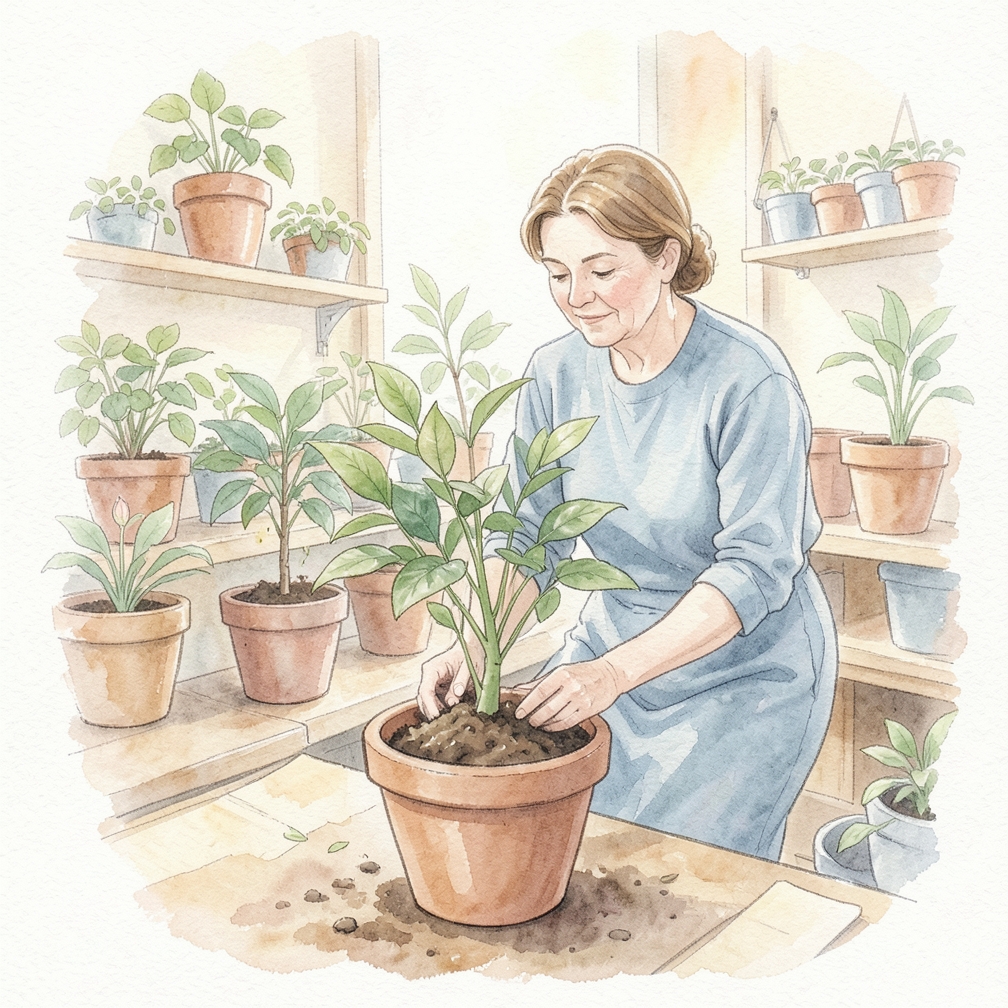 Place your plant in the soil.