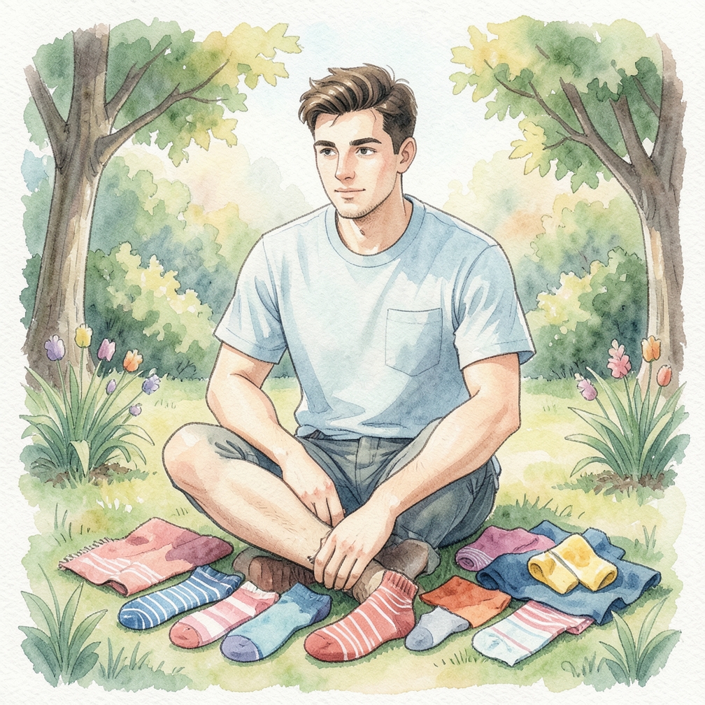 Collect old socks and fabric scraps