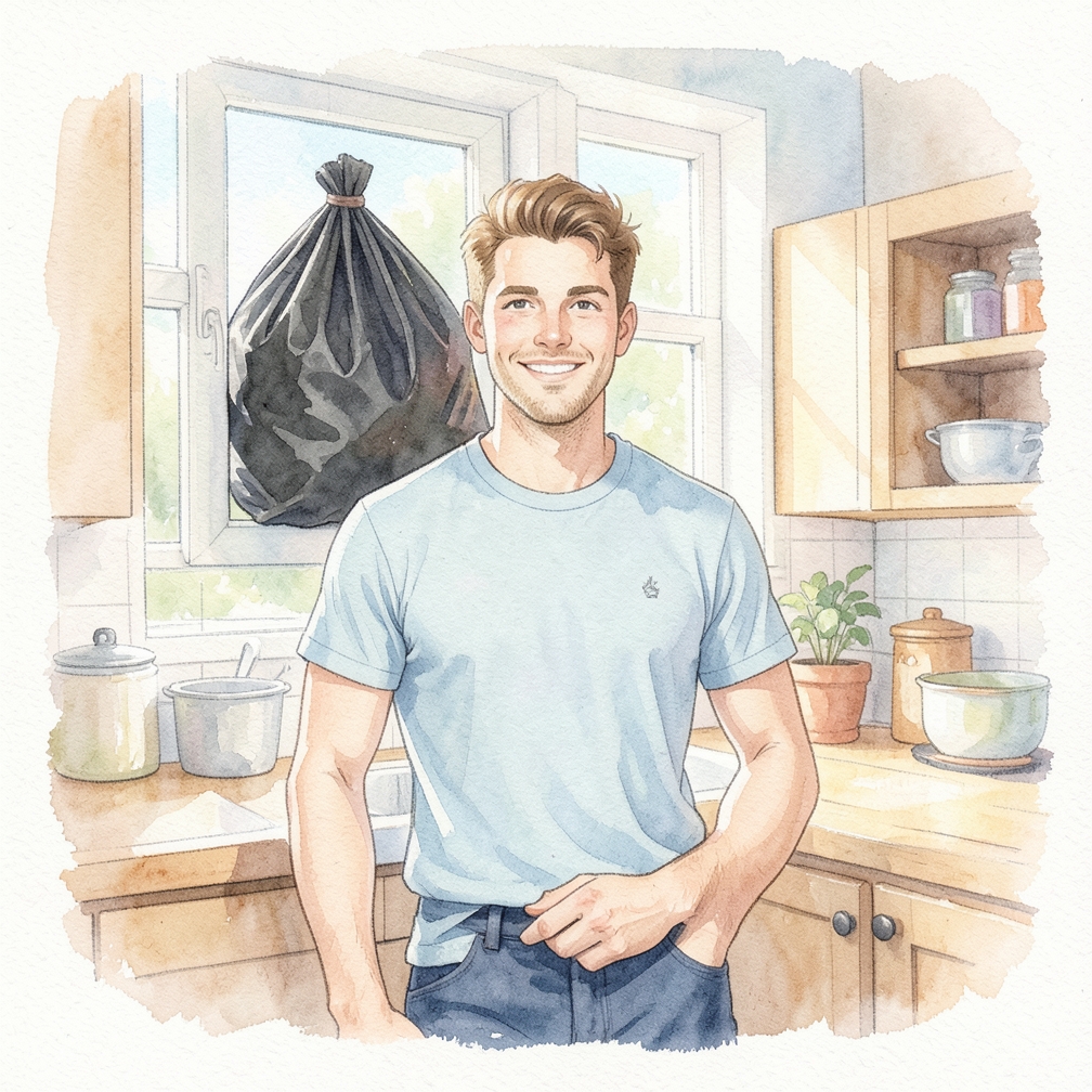 Cut black garbage bags to the size of your windows.