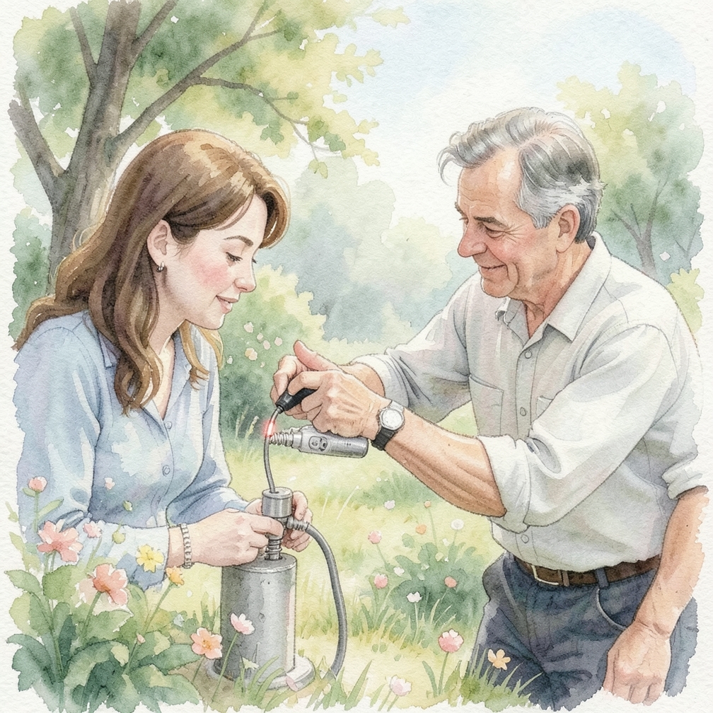 Touch the test light’s probe to the fuse’s screw.