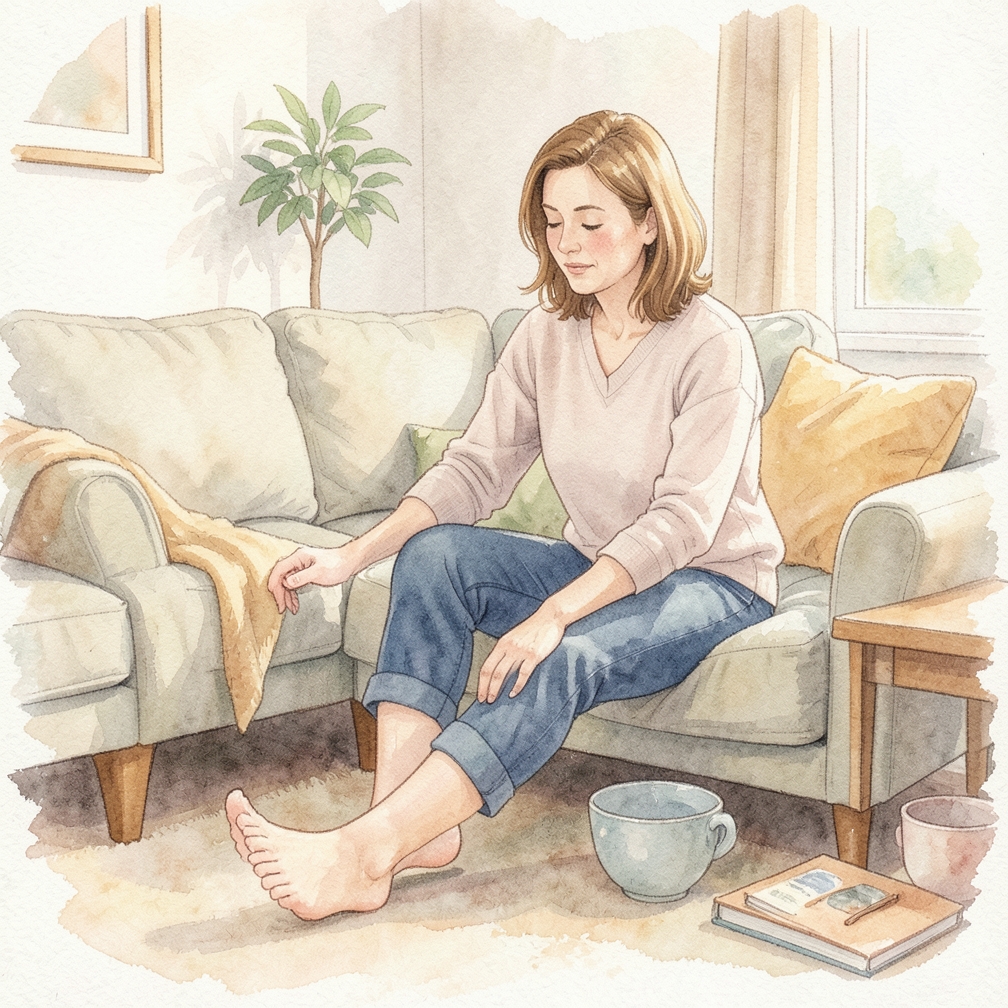 Sit in a comfortable position.