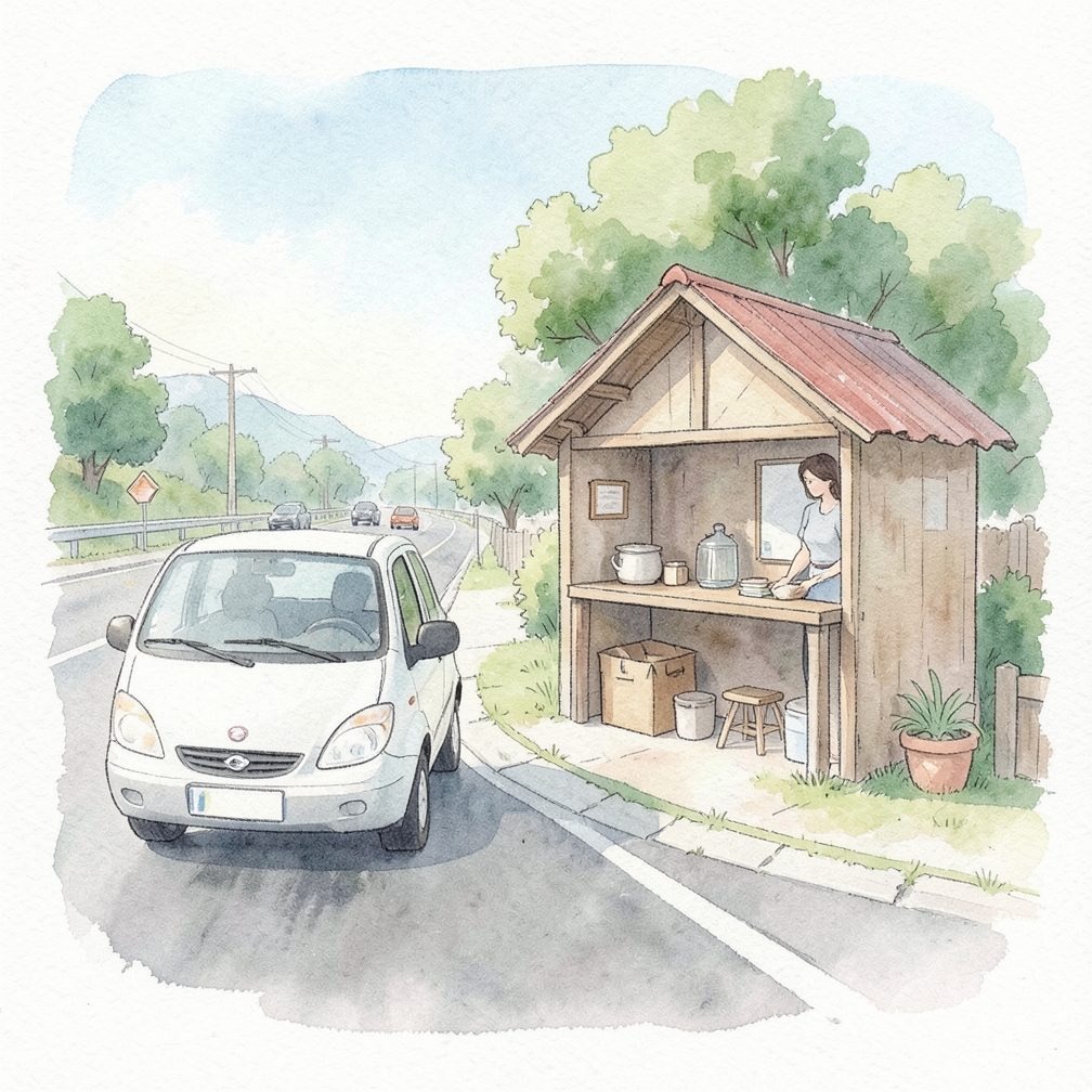 Move in the opposite direction that the Google car is going.