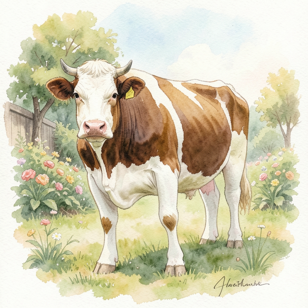 Note Simmental cattle’s weight and size.