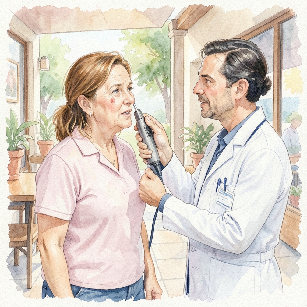 Find out if the mole can be burned off.