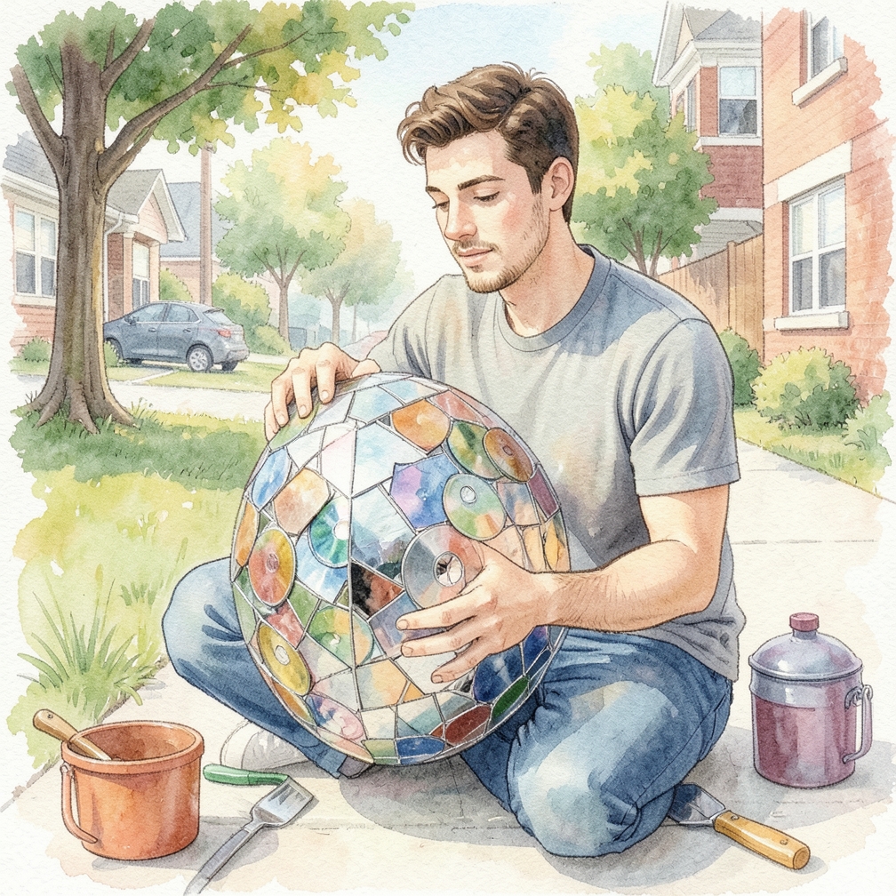How to Handle Make a Disco Ball with CDs Step by Step