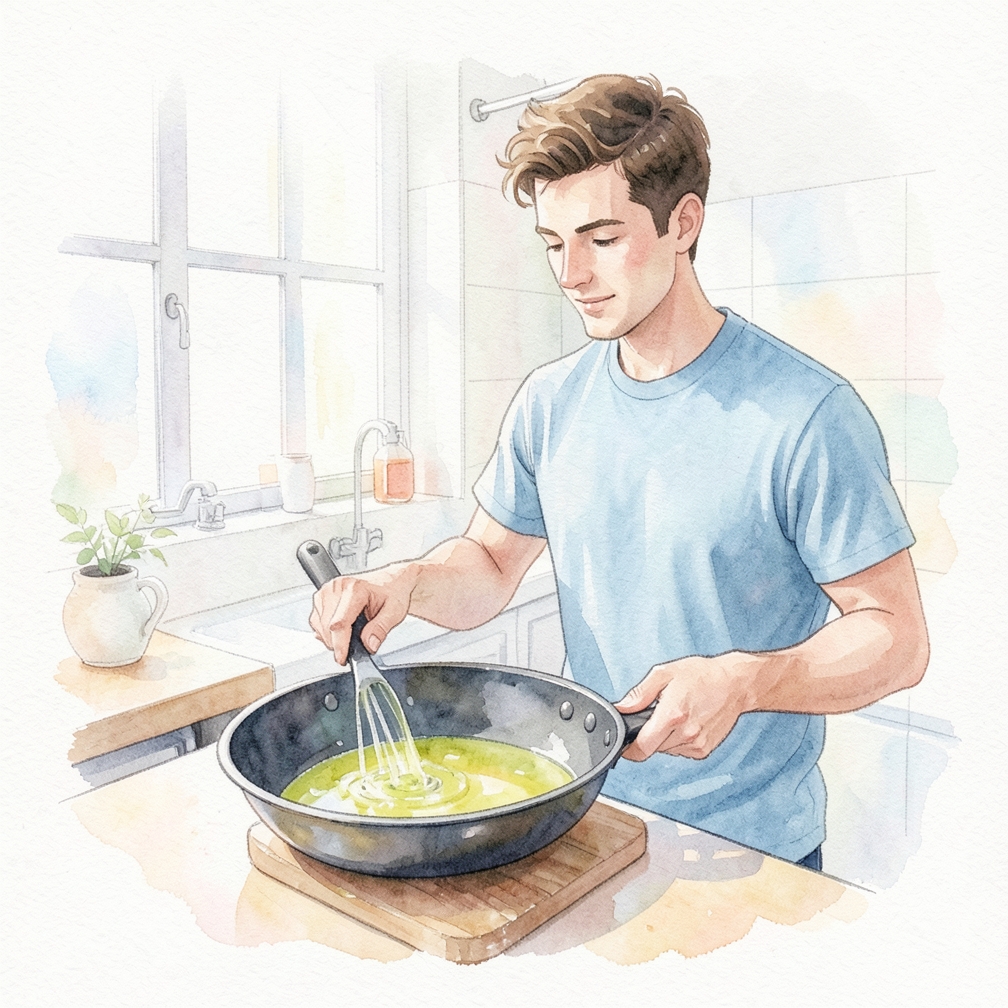 Heat oil in a pan