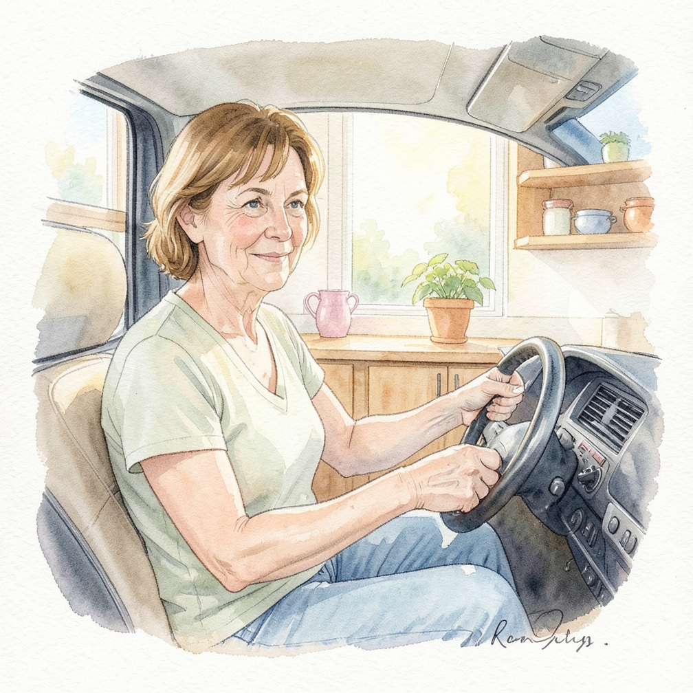Use your right foot for both the accelerator and the brake.