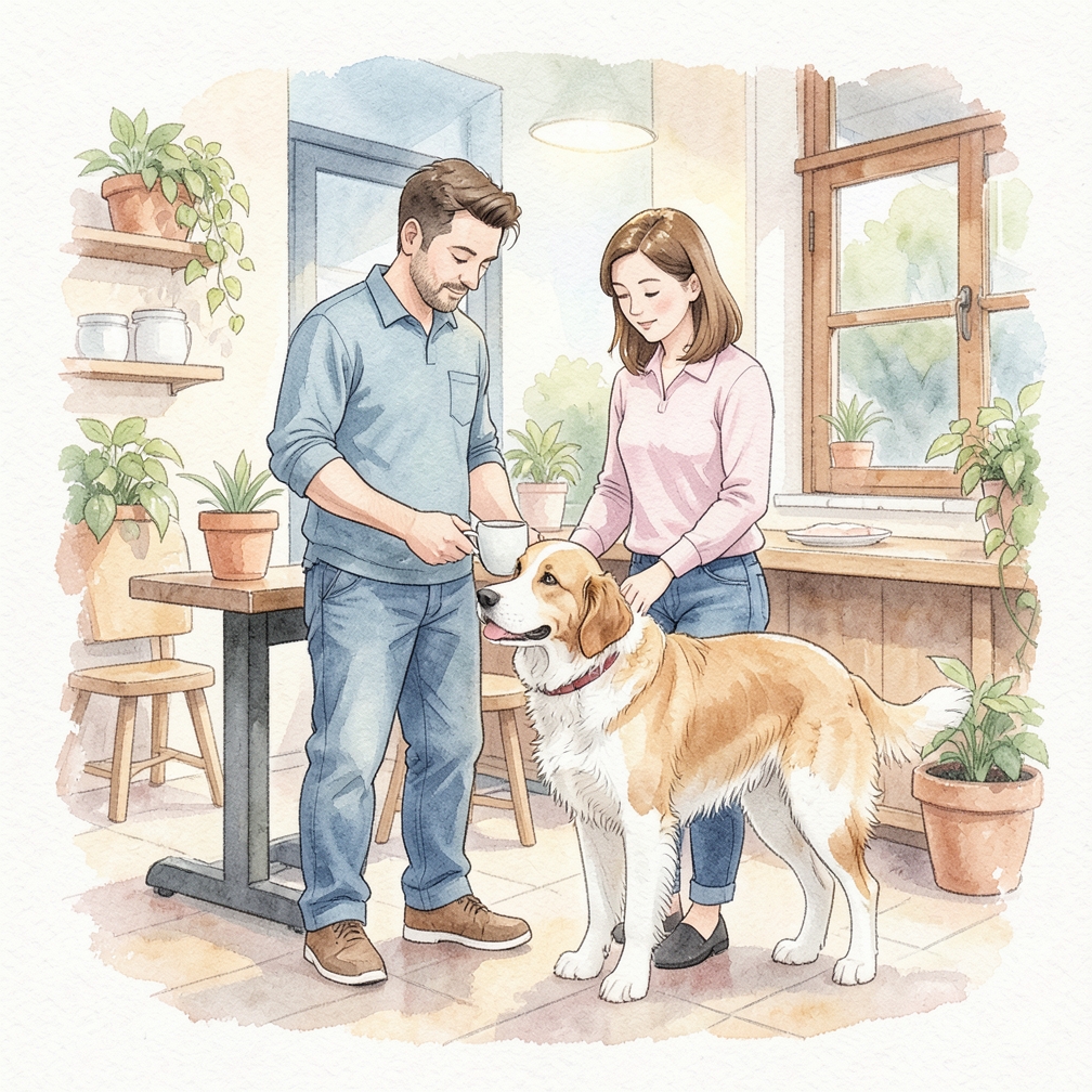Get your dog in the right position.