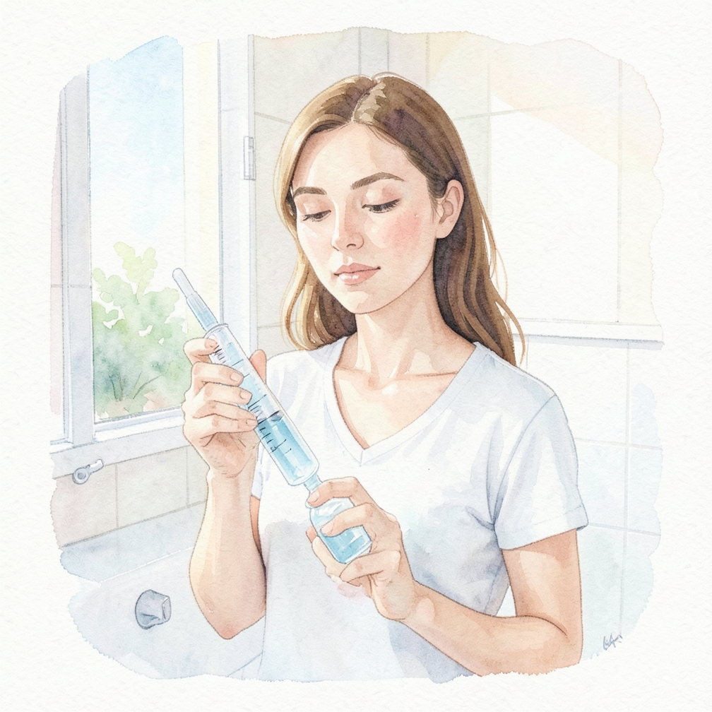 Place a Syringe or Dropper Near the Water Bottle