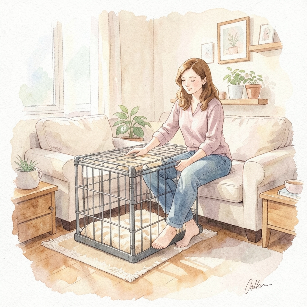 Add bedding to the cage.