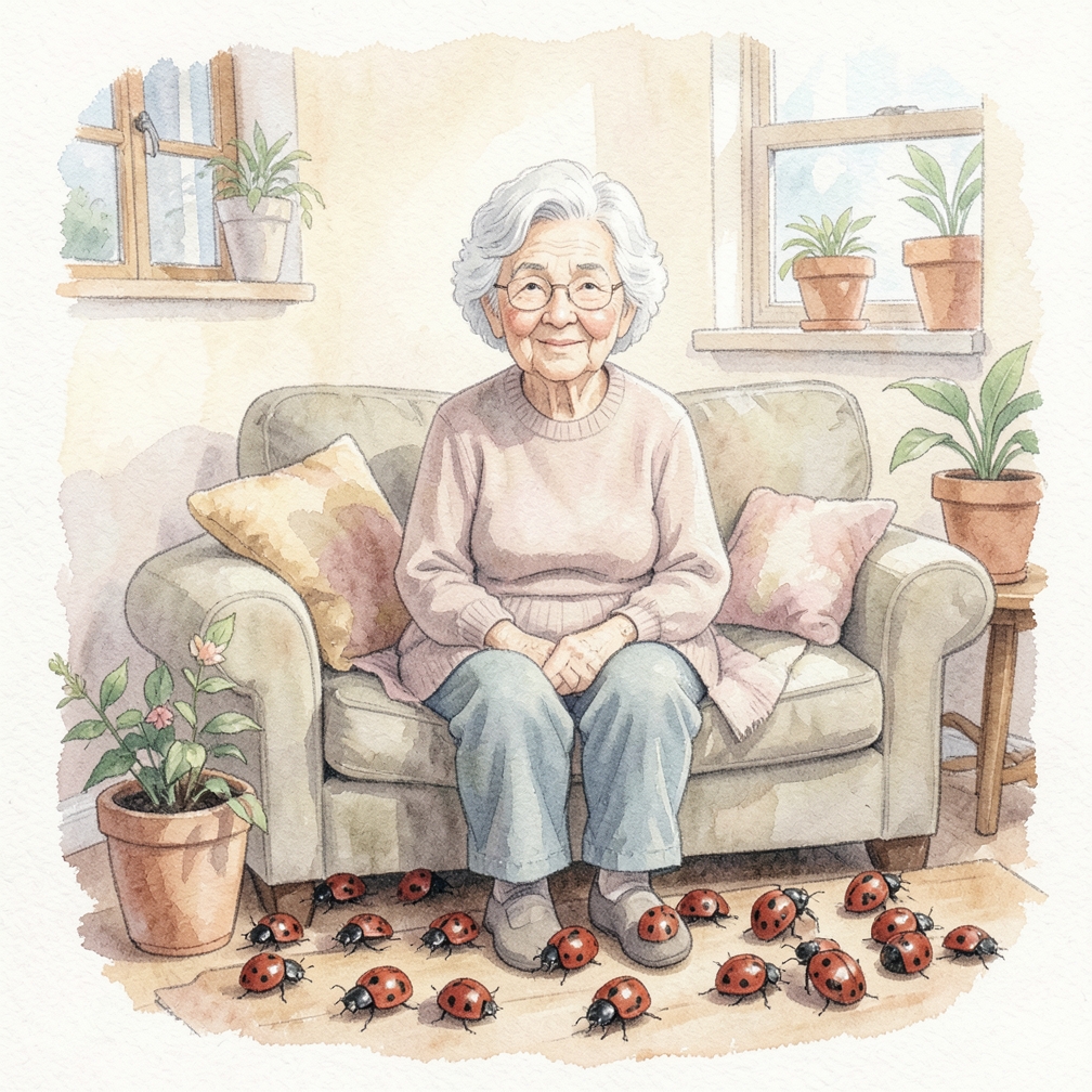 Purchase some ladybugs and release them into your garden at night.