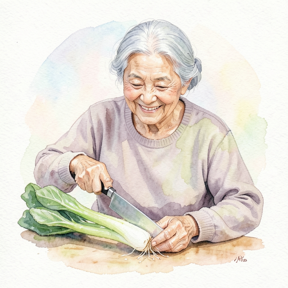 Cover the bok choy with water.