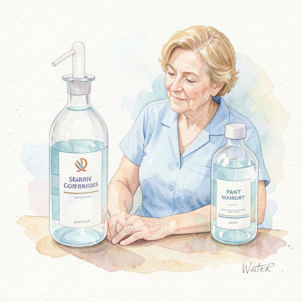Buy saline solution to clean your piercings or make your own.