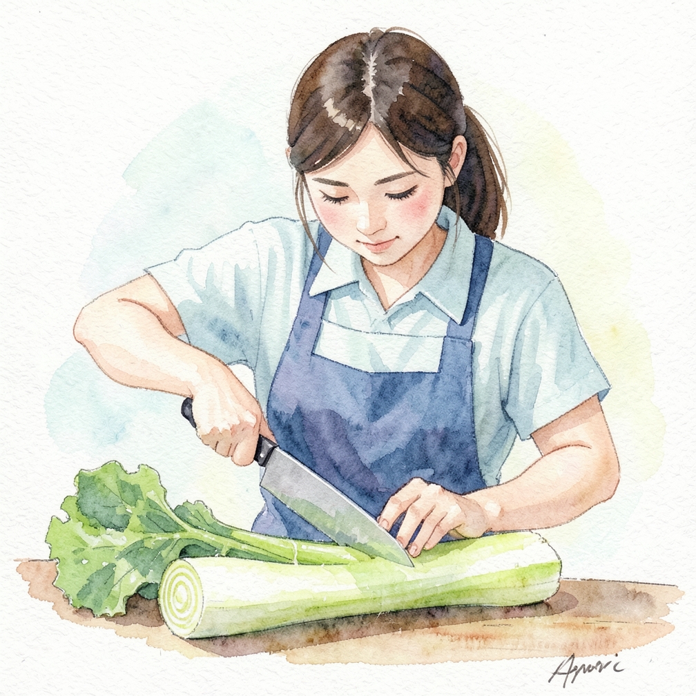 Dry the bok choy with paper towels.