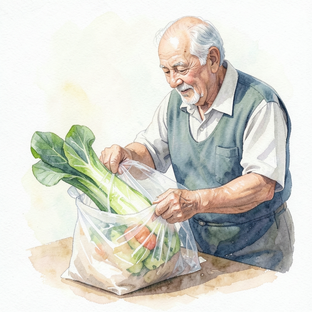 Keep the bok choy in the refrigerator.