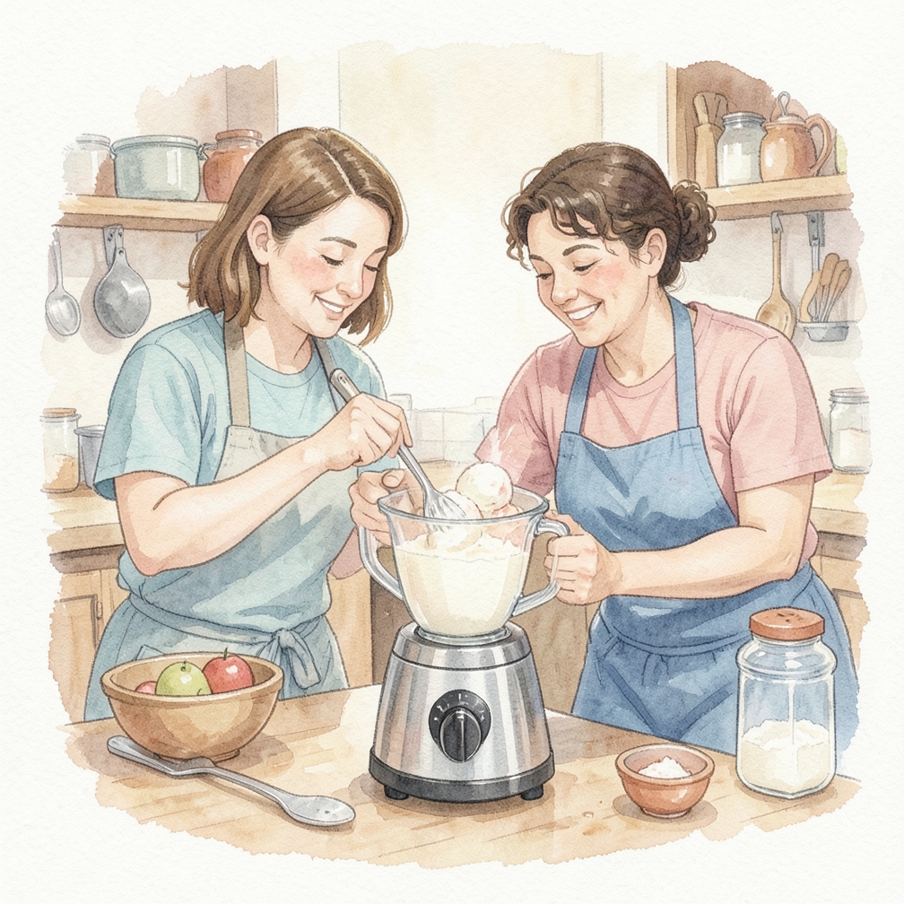 How to Handle Make Ice Cream in a Blender with Milk Step by Step