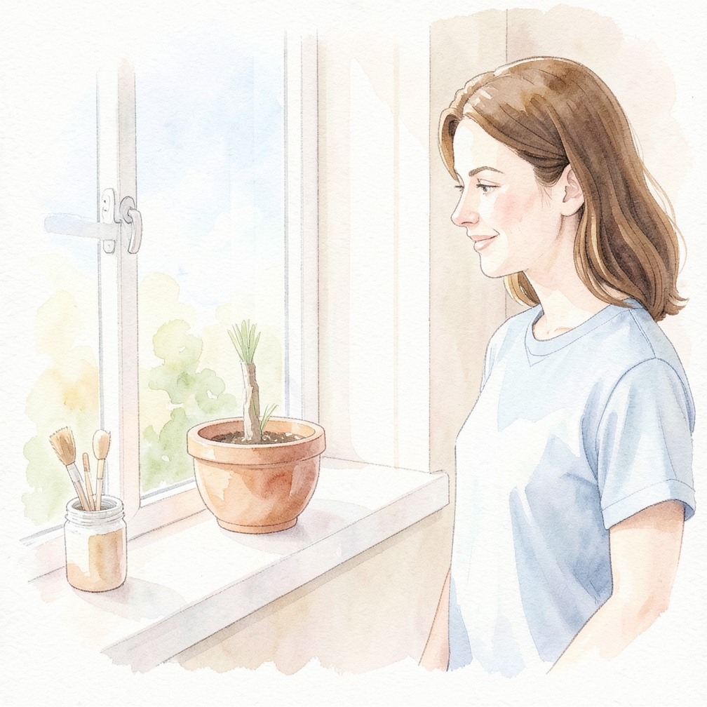 Place the cutting near a north- or east-facing window.