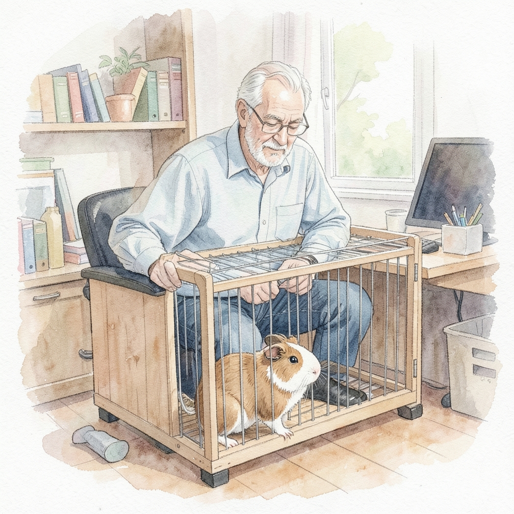 Make sure your guinea pig has its own space.