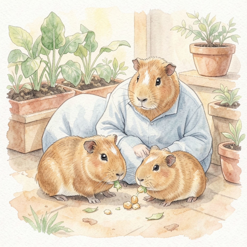 Make sure your guinea pig is eating.