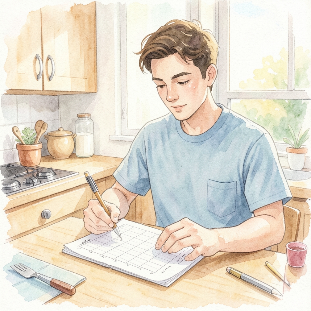 Chart your weekly revision timetable on a piece of paper.