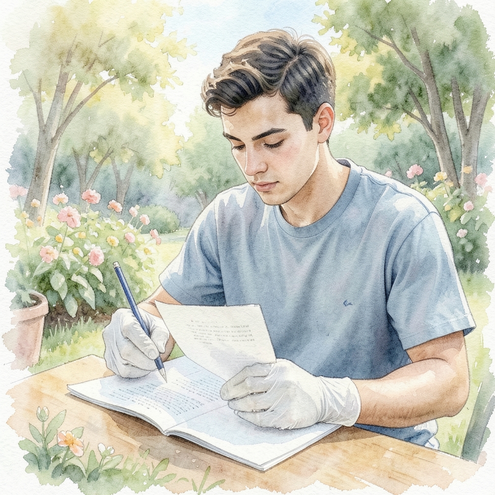 Wear a pair of latex gloves to avoid damaging your paper.
