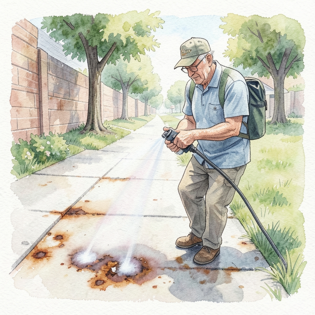 Break up tough rust with WD-40 and a wire brush.