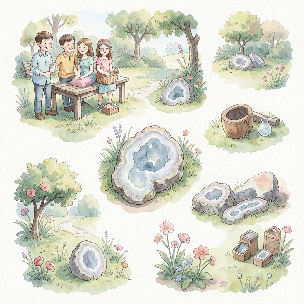 Visit a location where geodes are often found.