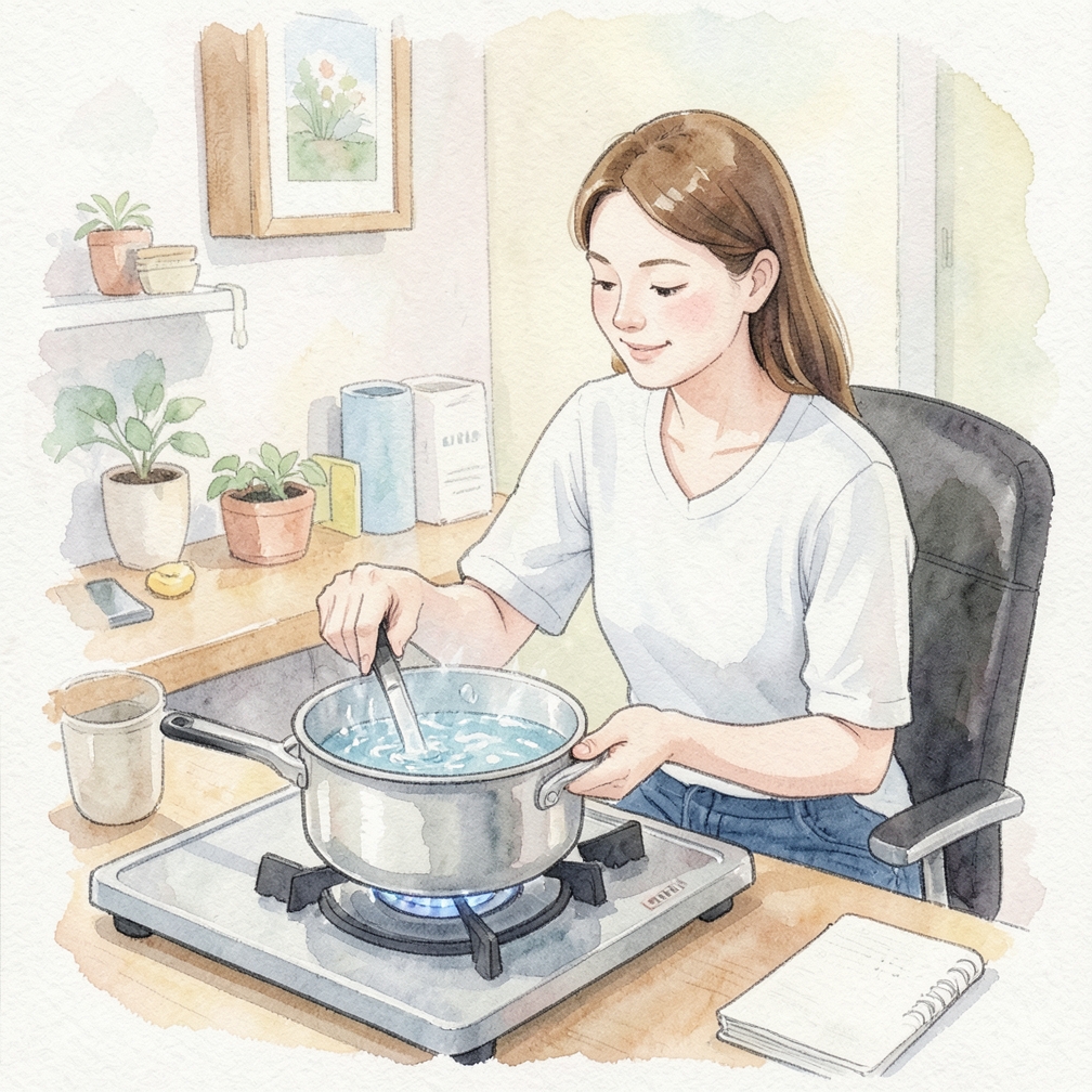 Boil some water.